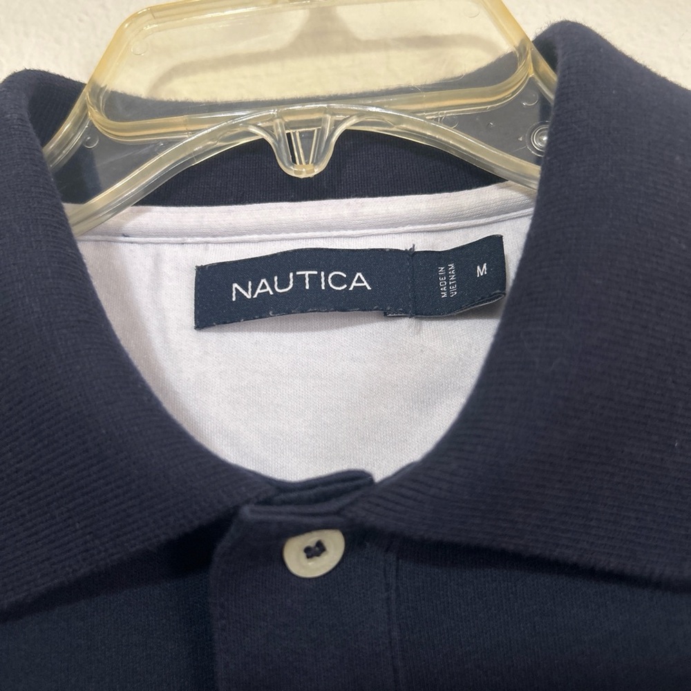 Nautica Men's Classic Fit Short Sleeve Polo Shirt Navy Blue Size Medium - Picture 3 of 7